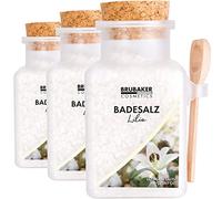 BRUBAKER Sels de Bain 3x 400 g - Parfum de Lys - Additif de Bain aux Extraits Naturels - Bain Bien-Être Pour la Détente, la Relaxation et les Soins du Corps