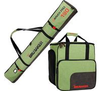 BRUBAKER Set combiné Carver Performance - Sac à skis 190 cm et sac à chaussures de ski pour 1 paire de skis + bâtons + chaussures + casque