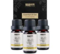 BRUBAKER Set de 3 huiles de camomille - Calme, harmonie & pour inhaler en cas de rhume - Huiles essentielles Aromathérapie Set cadeau 3 x 10 ml Huile de camomille Naturelle & Vegan
