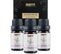 BRUBAKER Set de 3 huiles de patchouli - aphrodisiaque, relaxation & sommeil - huiles essentielles d'aromathérapie Set cadeau 3 x 10 ml d'huile de patchouli naturelle & végétalienne