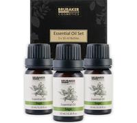 BRUBAKER Set de 3 huiles de sauge - Examens, situations stressantes & renforcement de la mémoire - Huiles essentielles d'aromathérapie Set cadeau 3 x 10 ml d'huile de sauge naturelle & végétalienne