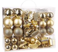 BRUBAKER Set de 77 boules de Noël Décorations d'arbre de Noël or/argent