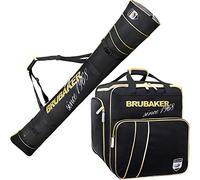 BRUBAKER - Set de Ski 'Grenoble' - Sac à Chaussures de Ski & Housse à Skis - 170 cm - Noir/Doré