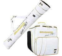 BRUBAKER - Set de Ski 'Grenoble' - Sac à Chaussures de Ski & Housse à Skis - pour 1 Paire de Skis, bâtons, Bottes & Casque - 170 cm - Blanc/Doré