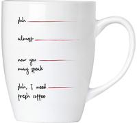 BRUBAKER - Shh, I Need Fresh Coffee - Tasse à café en céramique - 300 ml - Tasse à café