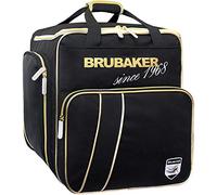 BRUBAKER 'Super Grenoble' - Sac à Chaussures de Ski/Sac Casque/Sac à Dos - Système de Transport Intelligent - Noir/Doré
