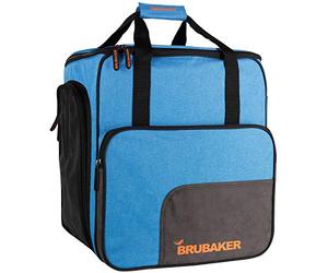 BRUBAKER 'Super Performance' - Sac à Chaussures de Ski/Sac Casque/Sac à Dos Ski - Bleu chiné/Noir