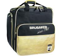 BRUBAKER 'Super Saint-Moritz' - Sac à Chaussures de Ski/Sac Casque/Sac à Dos - Système de Transport Intelligent - Noir/Doré