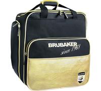 BRUBAKER Super St. Moritz Sac pour chaussures de ski Sac pour casque Système de transport à dos avec compartiment à chaussures - Noir Or