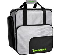 BRUBAKER SuperTec Sac à chaussures de ski Sac à dos pour casque avec compartiment à chaussures - argent vert