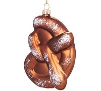 BRUBAKER - Suspension pour Sapin de Noël - Bretzel - Boule en Verre Soufflé - Peinte à la Main - Drôle & Originale - Décoration Arbre de Noël - 12,9 cm