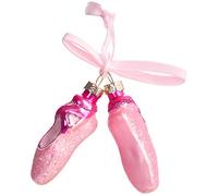 BRUBAKER - Suspension pour Sapin de Noël - Chaussons de Danse/Ballet Roses - Boule en Verre Soufflé - Peinte à la Main - Drôle & Originale - Décoration Arbre de Noël - 7,6 cm
