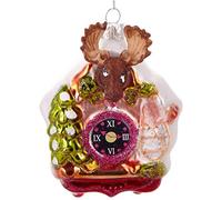 BRUBAKER - Suspension pour Sapin de Noël - Horloge à Coucou Multicolore - Boule en Verre Soufflé - Peinte à la Main - Drôle & Originale - Décoration Arbre de Noël - 10,3 cm