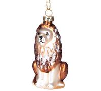 BRUBAKER - Suspension pour Sapin de Noël - Lion - Boule en Verre Soufflé - Peinte à la Main - Drôle & Originale - Décoration Arbre de Noël - 7,9 cm