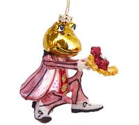 BRUBAKER - Suspension pour Sapin de Noël - Prince Grenouille avec Bague - Boule en Verre Soufflé - Peinte à la Main - Drôle & Originale - Décoration Arbre de Noël - 10,6 cm