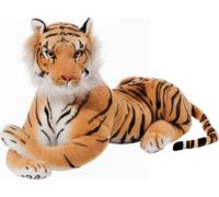 Brubaker Tiger Peluche 45 cm - Couché Peluche - Marron