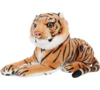 BRUBAKER Tigre en peluche - 25 cm Peluche - Peluche Bébé Couché - Petit félin - Jouets Enfants, Brun
