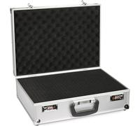 BRUBAKER Valise de Transport Universelle en Aluminium - Valise avec Mousse pour Appareils Photo, Equipement, Outils - Valise pour Appareil Photo avec Verrou Numérique - 46,5 x 34 x 15 cm - Argent