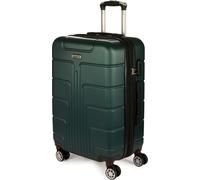 BRUBAKER Valise de voyage Miami - Valise à roulettes extensible à coque dure avec serrure à combinaison et 4 roulettes - Trolley valise 43 x 66,5 x 28,5 cm, L, vert foncé
