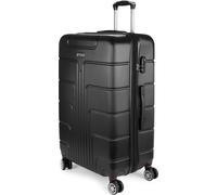 BRUBAKER Valise de voyage Miami - Valise à roulettes extensible à coque dure avec serrure à combinaison et 4 roulettes - Trolley valise 49 x 76,5 x 32 cm, XL, noir