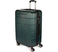 BRUBAKER Valise de voyage Miami - Valise à roulettes extensible à coque dure avec serrure à combinaison et 4 roulettes - Trolley valise 49 x 76,5 x 32 cm, XL, vert foncé