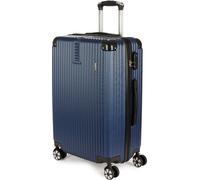BRUBAKER Valise de voyage rigide London - Valise à roulettes avec serrure à combinaison et 4 roulettes - Trolley valise 43 x 66,5 x 26 cm, L, Bleu
