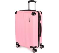 BRUBAKER Valise de voyage rigide London - Valise à roulettes avec serrure à combinaison et 4 roulettes - Trolley valise 43 x 66,5 x 26 cm, L, Rose