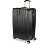BRUBAKER Valise de voyage rigide London - Valise à roulettes avec serrure à combinaison et 4 roulettes - Trolley valise 49 x 76,5 x 29,5 cm, XL, Noir