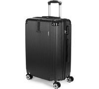 BRUBAKER Valise de voyage rigide London - Valise à roulettes avec serrure à combinaison et 4 roulettes - Trolley valise 43 x 66,5 x 26 cm, L, Noir