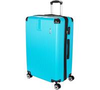 BRUBAKER Valise London - Bagage avec Serrure à Combinaison, 4 roulettes et Poignées Confortables - 49 x 77 x 30 cm ABS Trolley - Malette Rigide à Roues (XL - Bleu Clair)