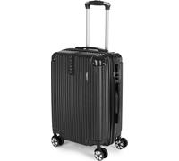 BRUBAKER Valises à main London - Valise de voyage avec serrure à combinaison, 4 roulettes et poignées confort - 37 x 56 x 22 cm Valise à roulettes, M, Noir