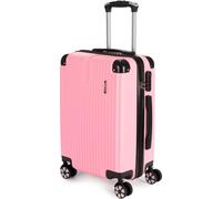 BRUBAKER Valises à main London - Valise de voyage avec serrure à combinaison, 4 roulettes et poignées confort - 37 x 56 x 22 cm Valise à roulettes, M, Rose