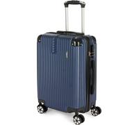 BRUBAKER Valises à main London - Valise de voyage avec serrure à combinaison, 4 roulettes et poignées confort - 37 x 56 x 22 cm Valise à roulettes, M, bleu