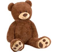 BRUBAKER XXL Ours en peluche 100 cm Marron avec un Un ange sans ailes s'appelle maman coeur Peluche