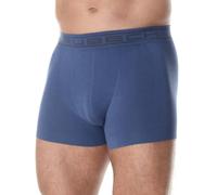 BRUBECK BX00501A Caleçon pour homme | Respirant | Caleçon pour homme | Boxer | Sans couture | 80 % coton | M, bleu indigo