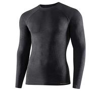 BRUBECK sous Vetement Thermique Homme Maillot De Corps Homme Respirant Laine Mérinos 41% Sportswear Homme Tee Shirt Manche Longue Homme Hauts Thermiques Homme pour Sports Ski Running