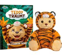 BRUBIES Doudou avec livre d'images - Teddy Träumt - Ich wär so einmal ein starker Tiger - Ours en peluche avec livre dès 2 ans - Auteur : Ulf Blanck