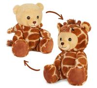 BRUBIES Teddy Girafe - 25 cm Ours en Peluche en Costume de Girafe avec Capuche - Peluche pour des Aventures Douillettes - Cadeau Peluche pour Enfants