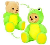 BRUBIES Teddy Grenouille - 25 cm Ours en Peluche en Costume de Grenouille avec Capuche - Peluche pour des Aventures Douillettes - Cadeau Peluche pour Enfants