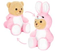 BRUBIES Teddy Lapin - 25 cm Ours en Peluche en Costume de Lapin avec Capuche - Peluche pour des Aventures Douillettes - Cadeau Peluche pour Enfants