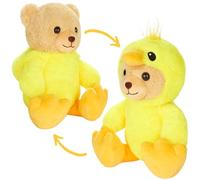 BRUBIES Teddy Poussin - 25 cm Ours en Peluche en Costume de Canard avec Capuche - Peluche pour des Aventures Douillettes - Cadeau Peluche pour Enfants