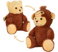 BRUBIES Teddy Singe - Ours en peluche de 25 cm en costume de singe avec capuche - Cadeau pour enfants - Peluche pour des aventures douillettes