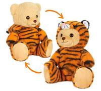 BRUBIES Teddy Tigre - 25 cm Ours en Peluche en Costume de Tigre avec Capuche - Peluche pour des Aventures Douillettes - Cadeau Peluche pour Enfants