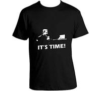 Bruce Buffer It's Time Graphic Tee Shirt Mens Casual T Shirts Tops Clothing Black L