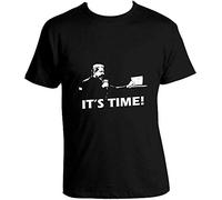 Bruce Buffer It's Time Graphic Tee Shirt Mens Casual T Shirts Tops Clothing Black L
