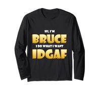 Bruce Costume IDGAF Funny Meme Halloween Costume for Bruces Manche Longue