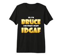 Bruce Costume IDGAF Funny Meme Halloween Costume for Bruces T-Shirt Haut de Gamme