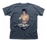Bruce DJ Lee Rave Tjesto Kug-Fu Lee Jun-Fan Charcoal T-Shirt Fn T-Shirt Navy L