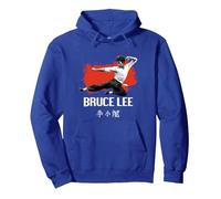 Bruce Lee Arts Martiaux Kung Fu Kick Sweat à Capuche, Unisexe pour Adultes, Bleu Royal, M