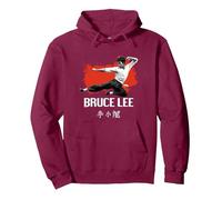 Bruce Lee Arts Martiaux Kung Fu Kick Sweat à Capuche, Unisexe pour Adultes, Marron, XXL
